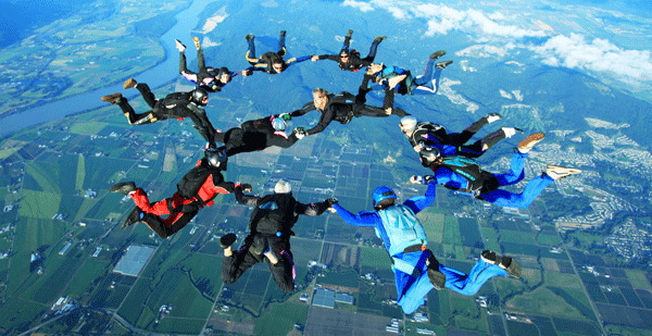 Experienced Skydivers Belly Fly Vancouver